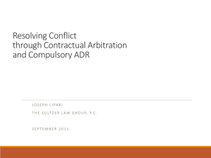 Resolving Conflict through Arbitration: Arbitration Clauses