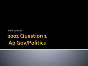 2001 Question 1 Ap Gov/Politics