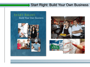 Start Right: Build Your Own Business