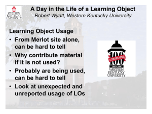 A day in the life of a learning object