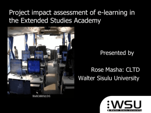 Impact assessment of the e-learning implementation processes in