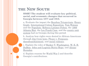 New South/WWI PPT