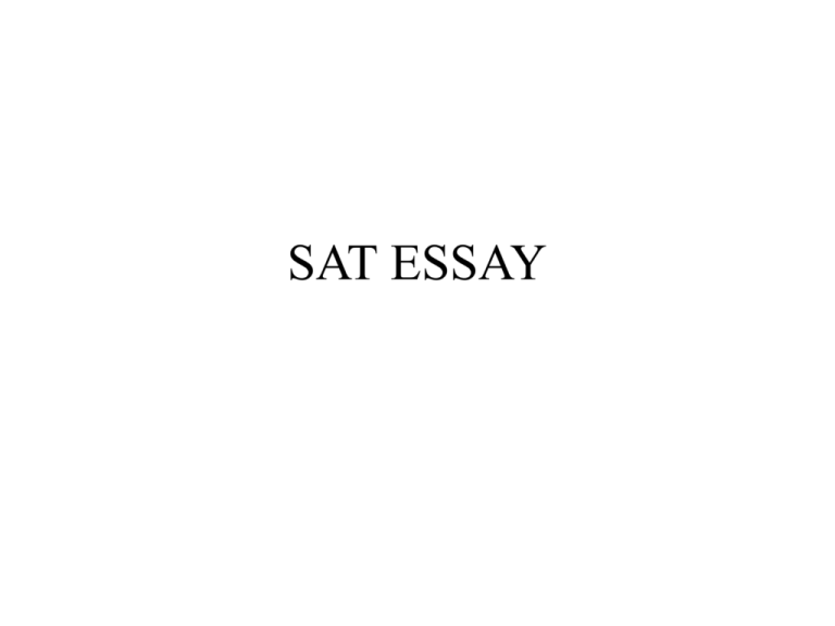 is there essay on sat 2023