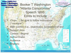Prépa CAPES PLC Booker T Washington "Atlanta Compromise"