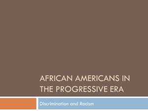 African Americans in the Progressive Era