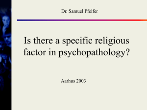 Is there s specific factor of religious psychopathology?