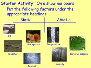 3.3b Describing biotic and abiotic factors