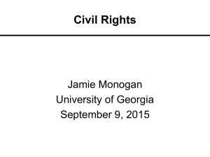 Civil Rights - School of Public and International Affairs