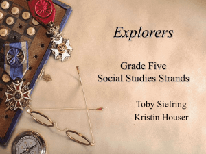 Explorers Grade Five Social Studies Strands