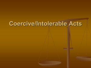Coercive/Intolerable Acts