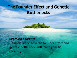 The Founder Effect and Genetic Bottlenecks