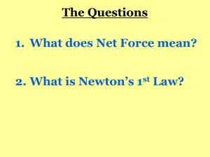 Newtons 1st Law ppt