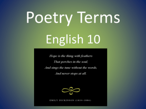 Poetry Terms - SCIS Teachers