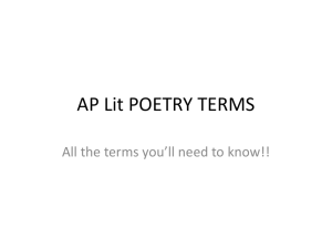 AP Lit POETRY TERMS