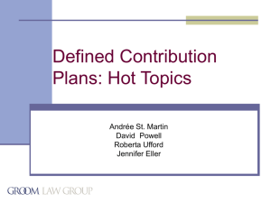 Defined Contribution Plan Trends