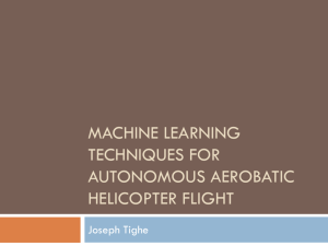 Machine Learning Techniques For Autonomous Aerobatic