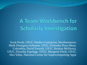 A Team Workbench for Scholarly Investigation