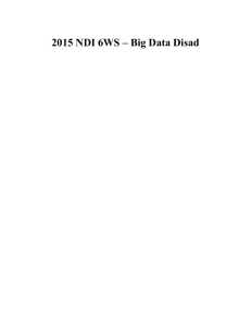 2015 NDI 6WS – Big Data Disad