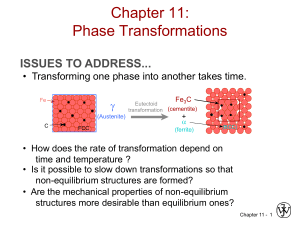 Chapter 11: Phase Transformations