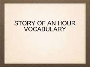 Story of An Hour vocabulary