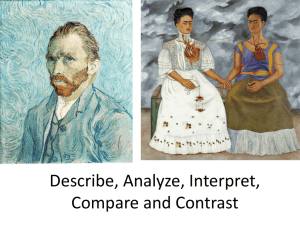 Describe, Analyze, Interpret - SMS-JMA-Visual-Arts