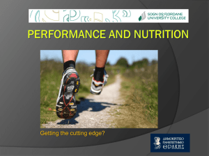 Performance and nutrition