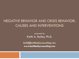 Negative Behavior and Crisis Behavior