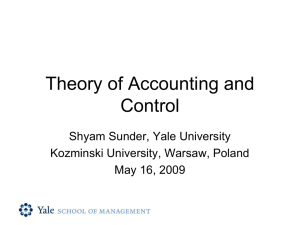 accounting and control in organizations: a contract