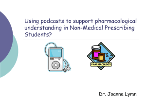 Is there a value to the use of podcasts to support pharmacological