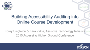Building Accessibility Auditing into course development