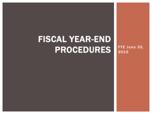 Fiscal Year-End Procedures