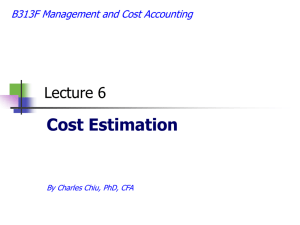 Lecture 1 Accountant's role & cost terms