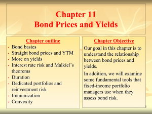 in bond price