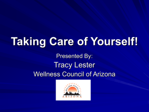 Taking Care of Yourself Presentation