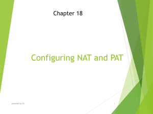 Configuring NAT and PAT