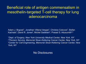 Mesothelin-targeted adoptive T-cell therapy for lung adenocarcinoma