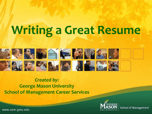 Writing a Great Resume