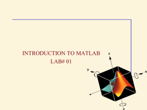 1. Introduction to MATLAB