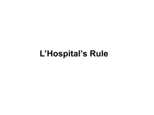 L'Hospital's Rule