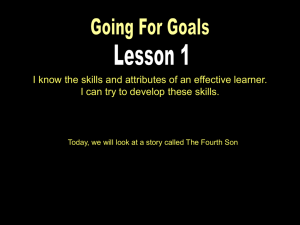 Y5-6 Going for Goals powerpoint to go with daily planning
