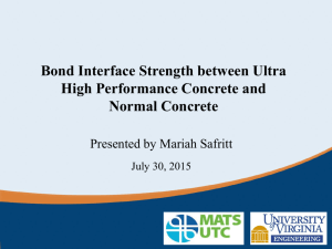 Bond Interface Strength between Ultra High