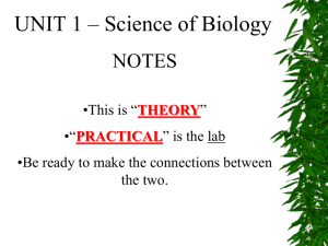 Intro to life and science skills Notes