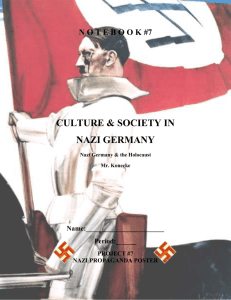 notebook #7: culture & society in nazi germany