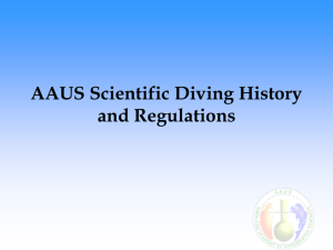 AAUS Scientific Diving History and Regulations