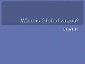 Week 1 What is Globalization