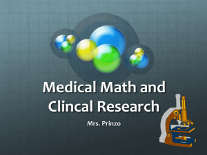 Medical Math Intro PP