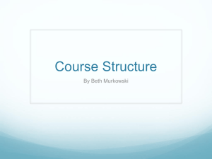 Course Structure - UWSPEDUC385-585