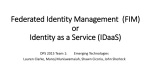 Federated Identity Management - Seidenberg School of Computer