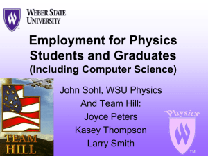 Careers in Physics*Getting a Job with Your Degree