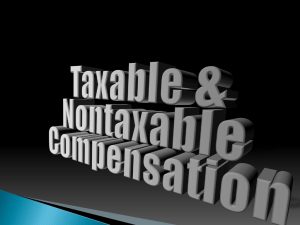 Taxable and Nontaxable Compensation 2015